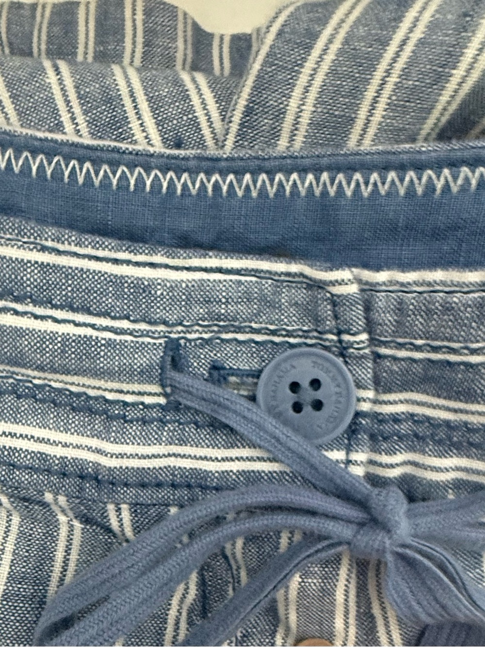 Tommy Bahama Blue and White Striped Straight-Leg Pants - Picture 9 of 16
